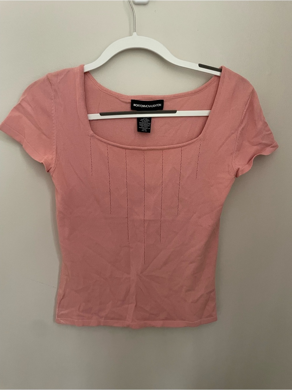 Norton McNaughton Pink Short Sleeve Top Size S